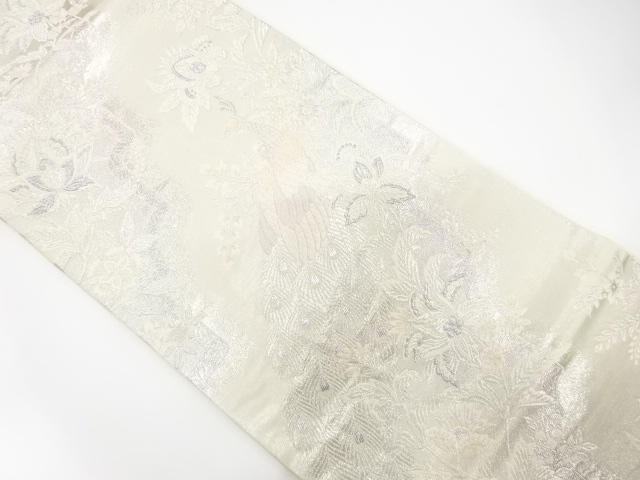 JAPANESE FUKURO OBI / WOVEN PEACOCK